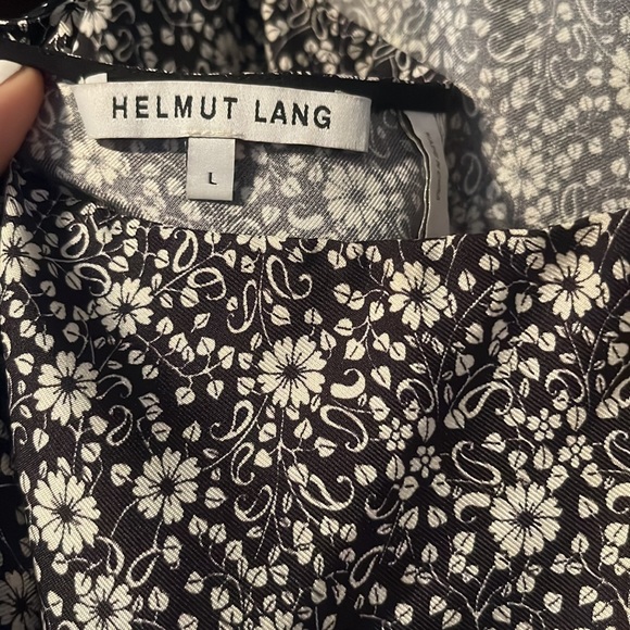 HELMUT LANG SILK BLACK AND WHITE PAISLEY TANK TOP - Picture 9 of 9